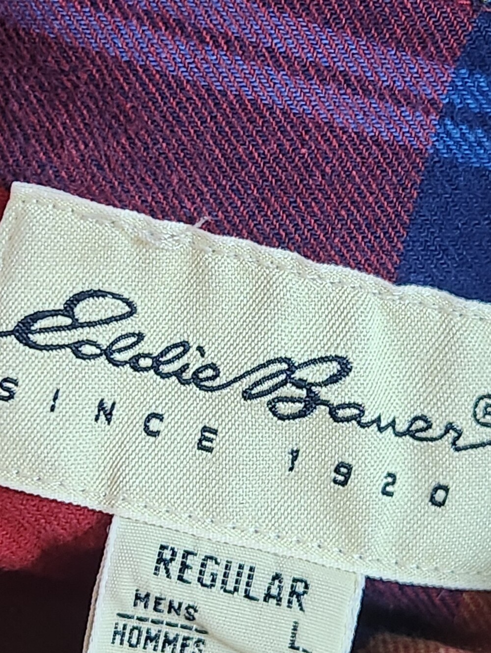 Eddie Bauer 100% Cotton Plaid Shirt - Picture 11 of 11